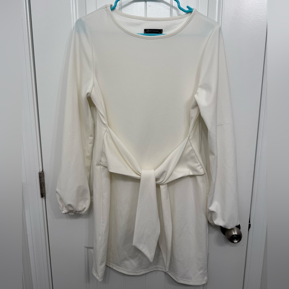 White tie waist dress